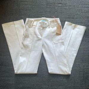 y2k white texture pants